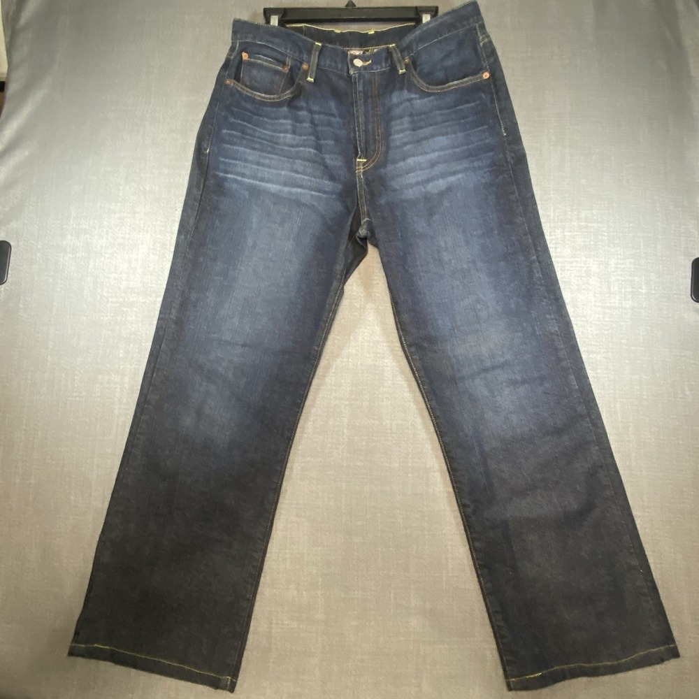 Vtg Lucky Brand Dungarees By Gene Montesano Classic Fit Straight‎ Leg Mens Sz 34